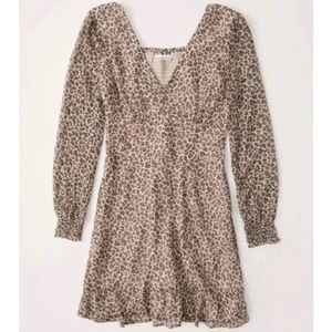 Abercrombie & Fitch Long Sleeve Ruffle Hem Dress